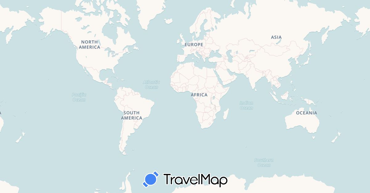 TravelMap itinerary: driving, bus, hiking, boat, electric vehicle in Bangladesh (Asia)